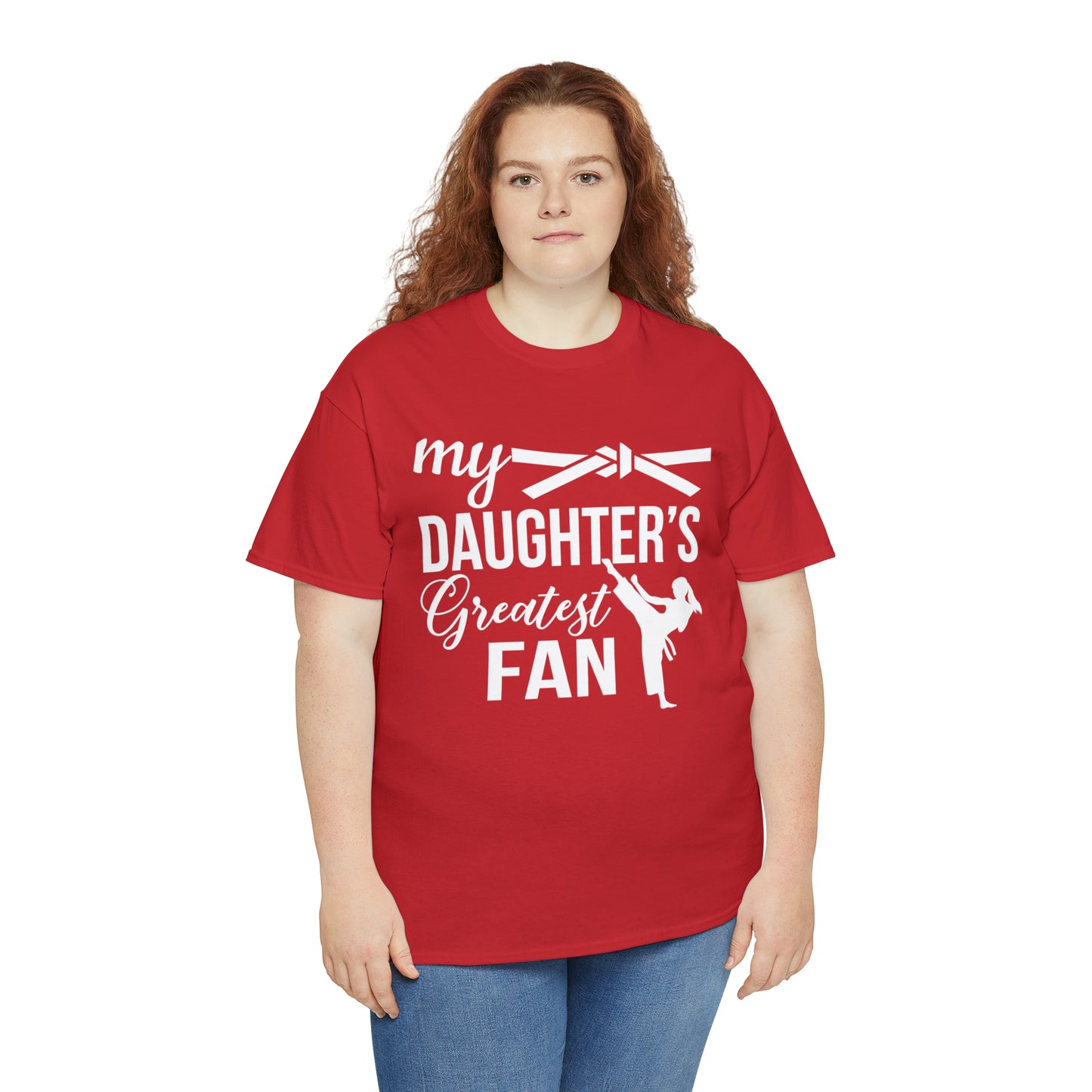 My Daughter's Greatest Fan! Shirt For Moms or Dads Heavy Cotton Tee