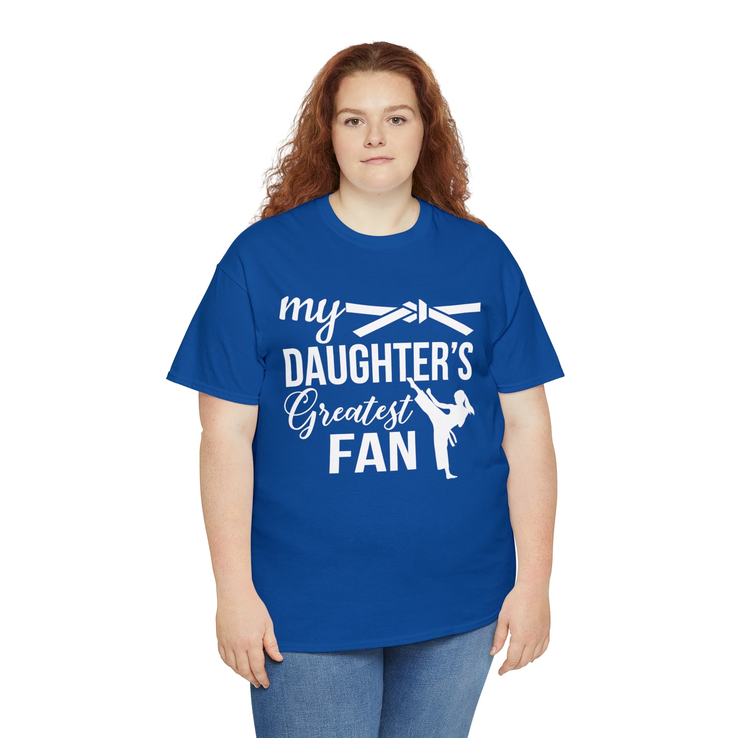 My Daughter's Greatest Fan! Shirt For Moms or Dads Heavy Cotton Tee