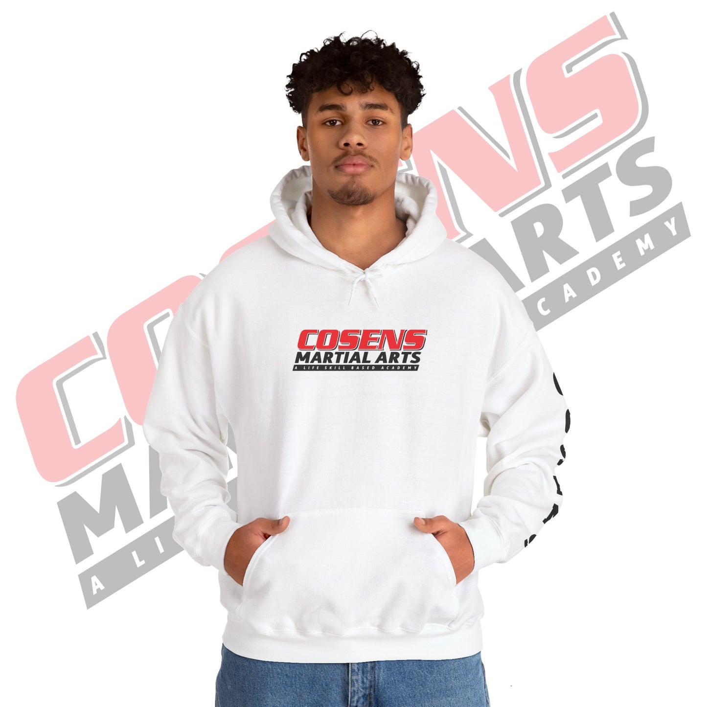 Adult Custom Pullover Hooded Sweatshirt (Name on Sleeve)