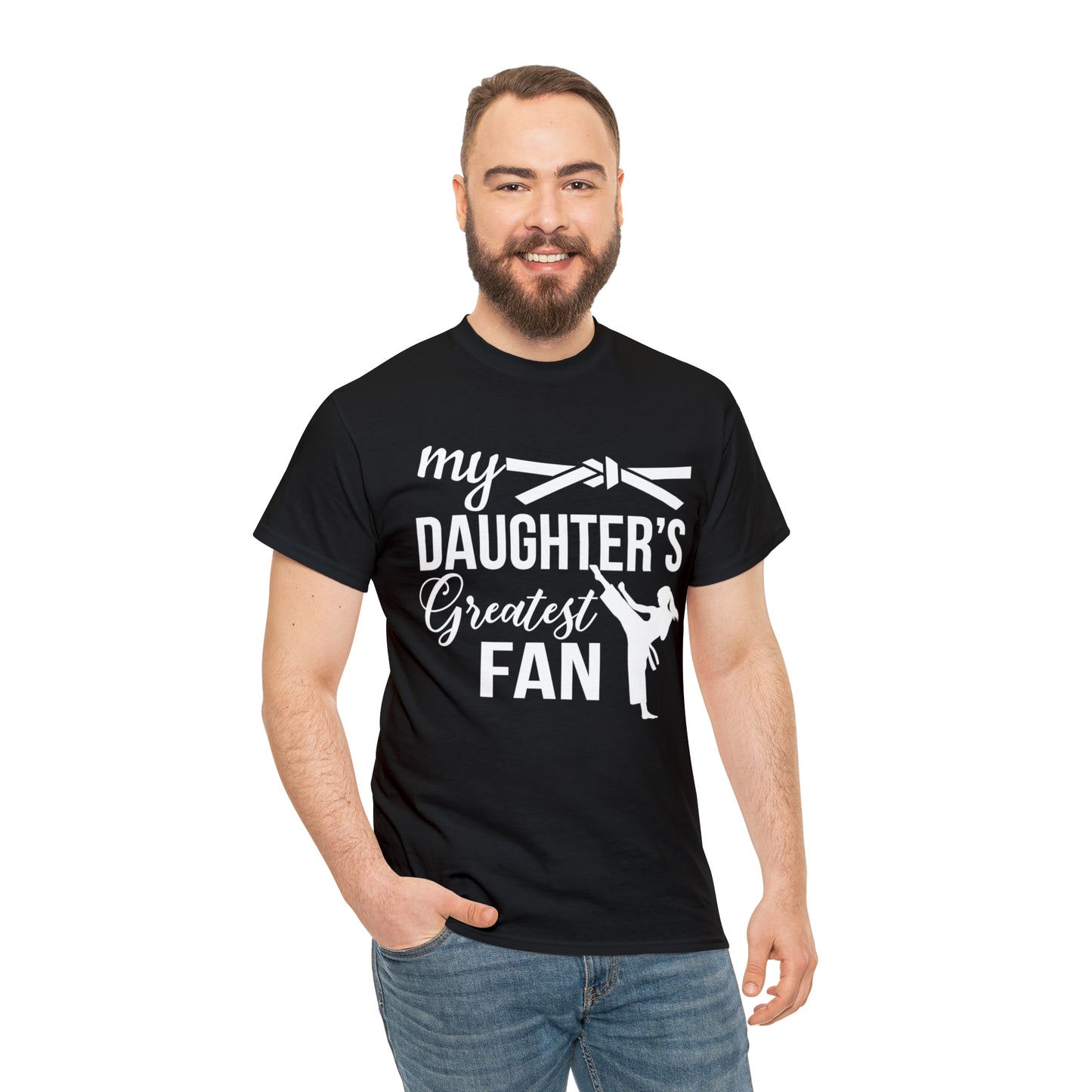 My Daughter's Greatest Fan! Shirt For Mom or Dad Heavy Cotton T-Shirt