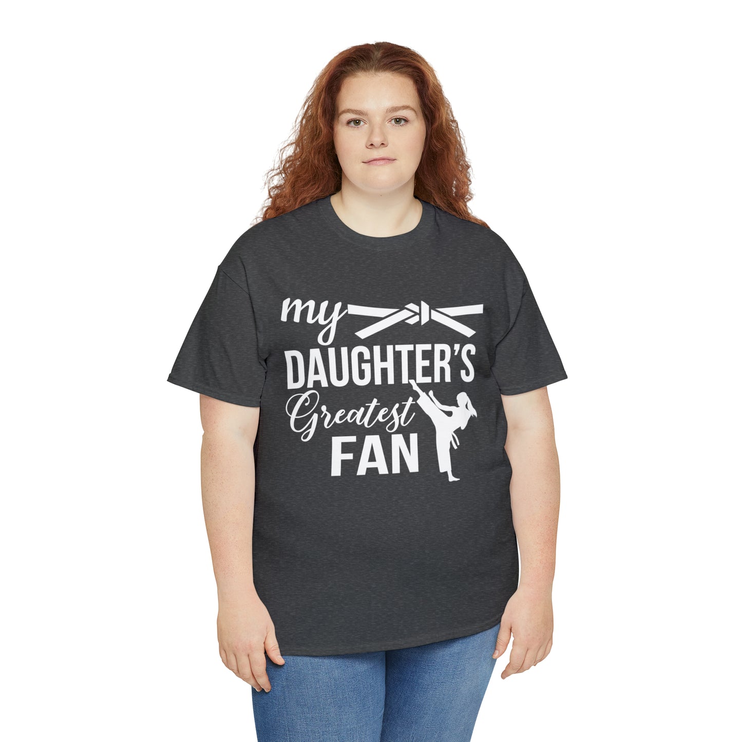 My Daughter's Greatest Fan! Shirt For Moms or Dads Heavy Cotton Tee