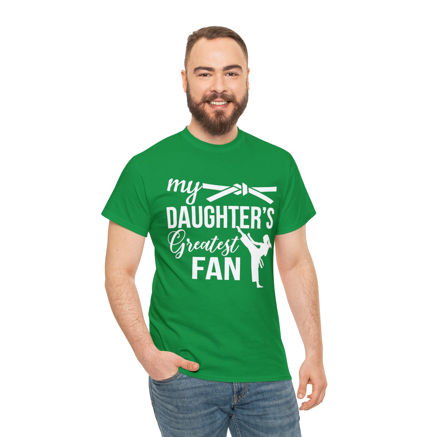 My Daughter's Greatest Fan! Shirt For Mom or Dad Heavy Cotton T-Shirt