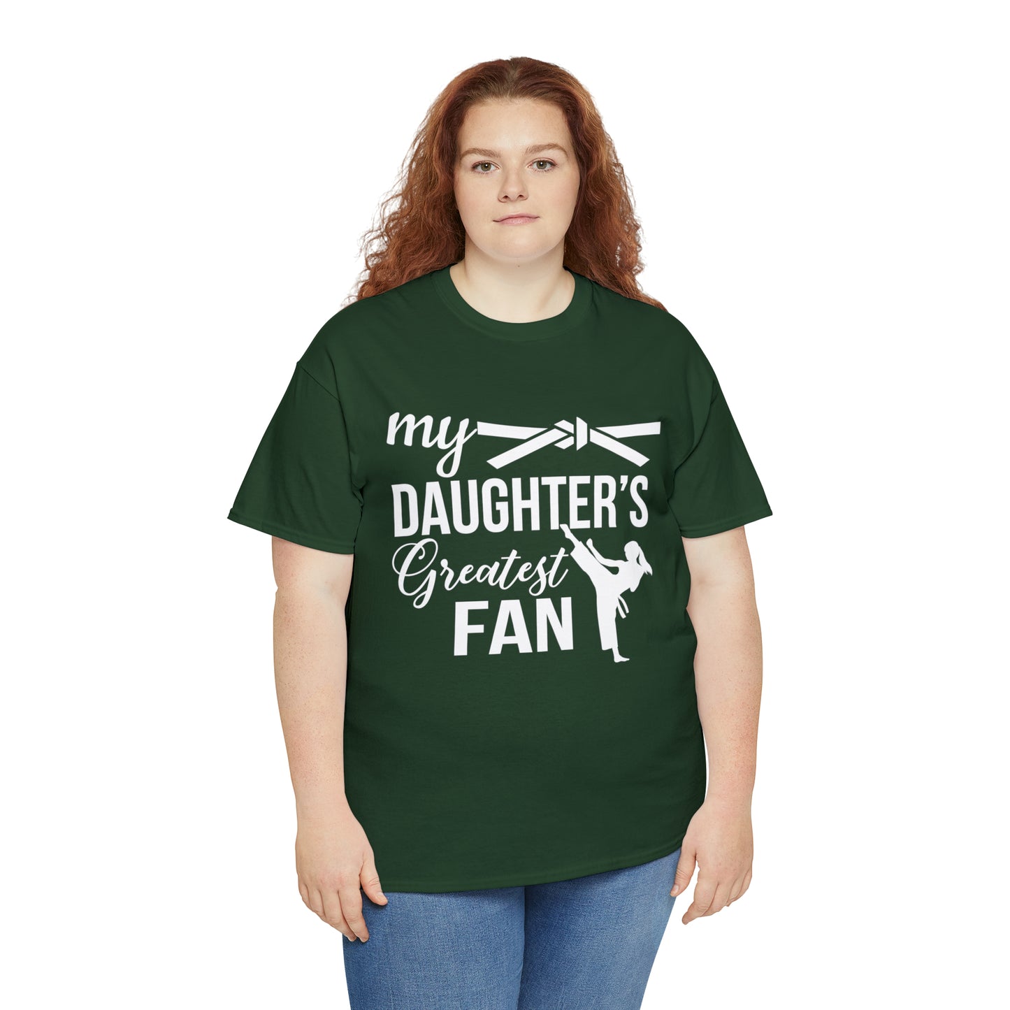 My Daughter's Greatest Fan! Shirt For Mom or Dad Heavy Cotton T-Shirt