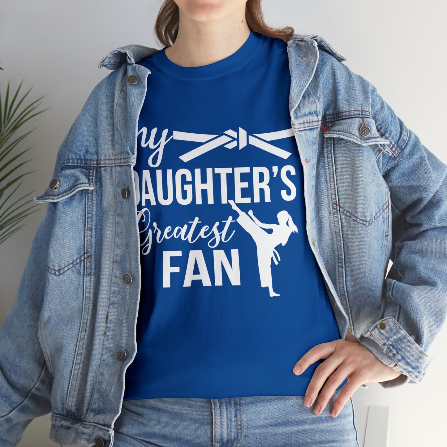 My Daughter's Greatest Fan! Shirt For Mom or Dad Heavy Cotton T-Shirt