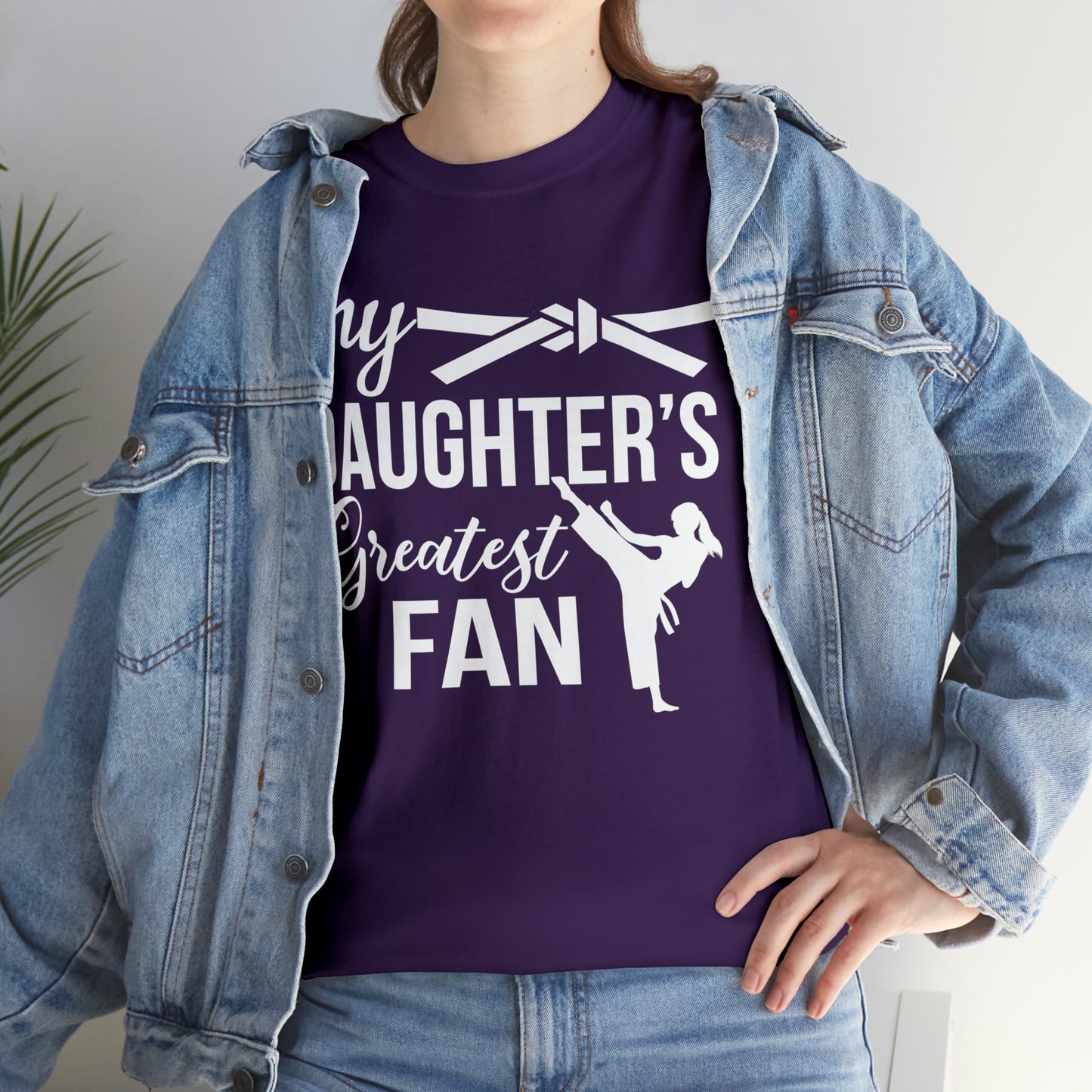 My Daughter's Greatest Fan! Shirt For Moms or Dads Heavy Cotton Tee