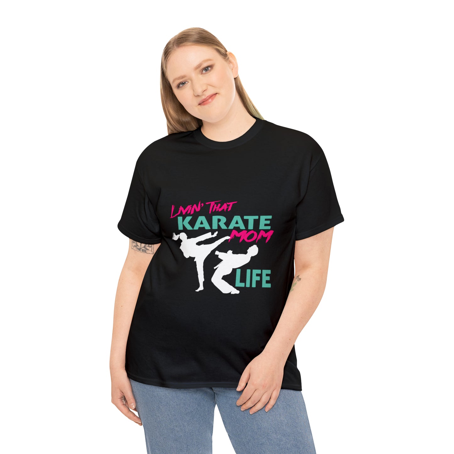 Livin' That Karate Mom Life Heavy Cotton Tee