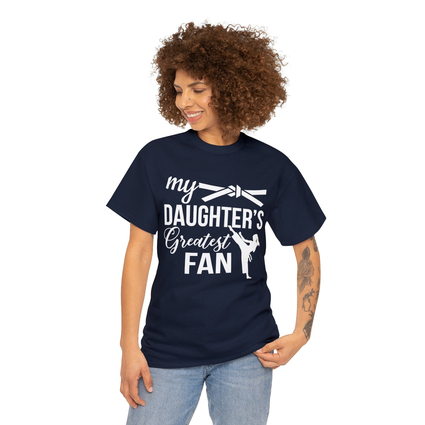 My Daughter's Greatest Fan! Shirt For Mom or Dad Heavy Cotton T-Shirt