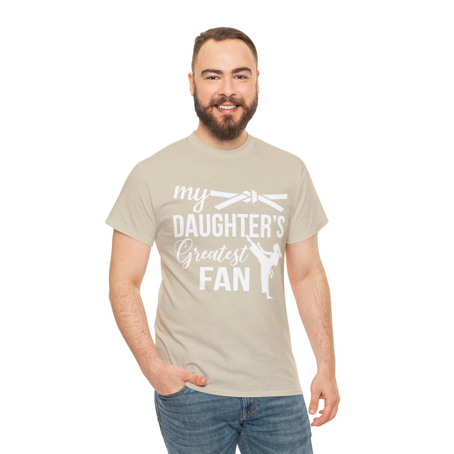 My Daughter's Greatest Fan! Shirt For Mom or Dad Heavy Cotton T-Shirt