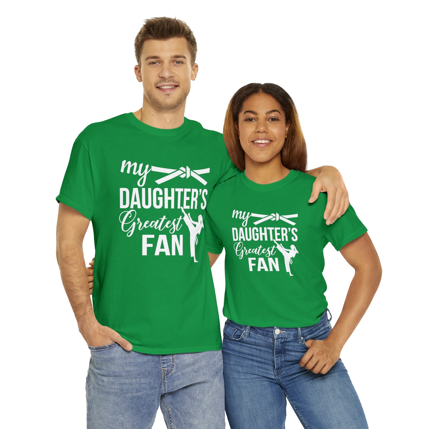 My Daughter's Greatest Fan! Shirt For Mom or Dad Heavy Cotton T-Shirt