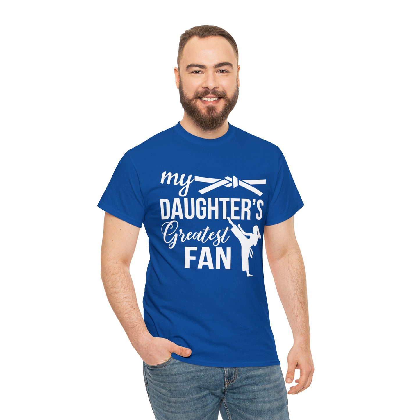 My Daughter's Greatest Fan! Shirt For Mom or Dad Heavy Cotton T-Shirt