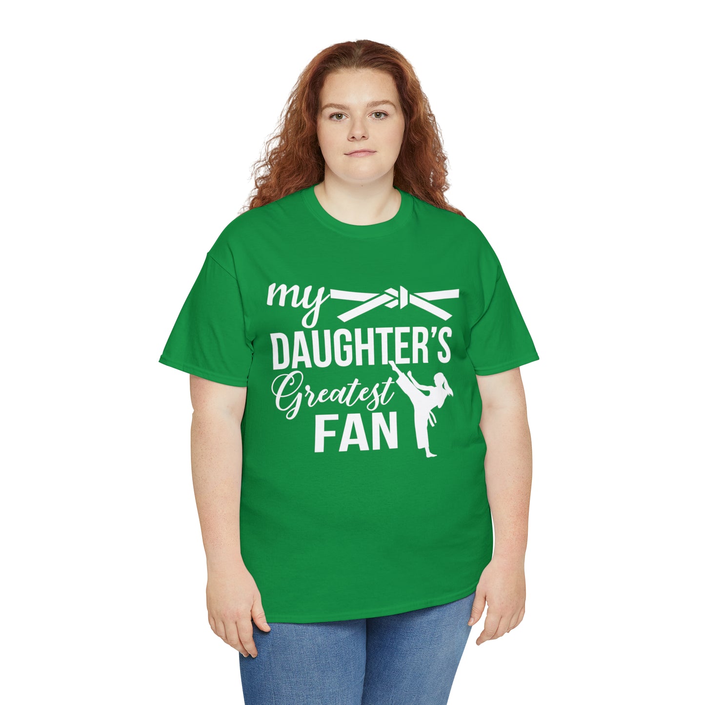 My Daughter's Greatest Fan! Shirt For Moms or Dads Heavy Cotton Tee