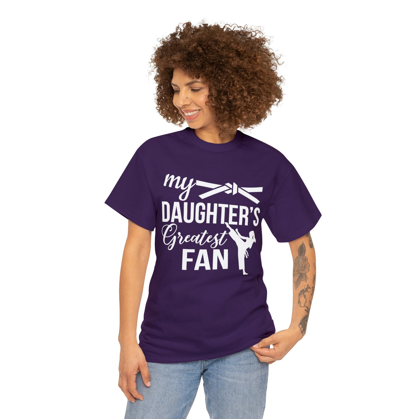 My Daughter's Greatest Fan! Shirt For Mom or Dad Heavy Cotton T-Shirt