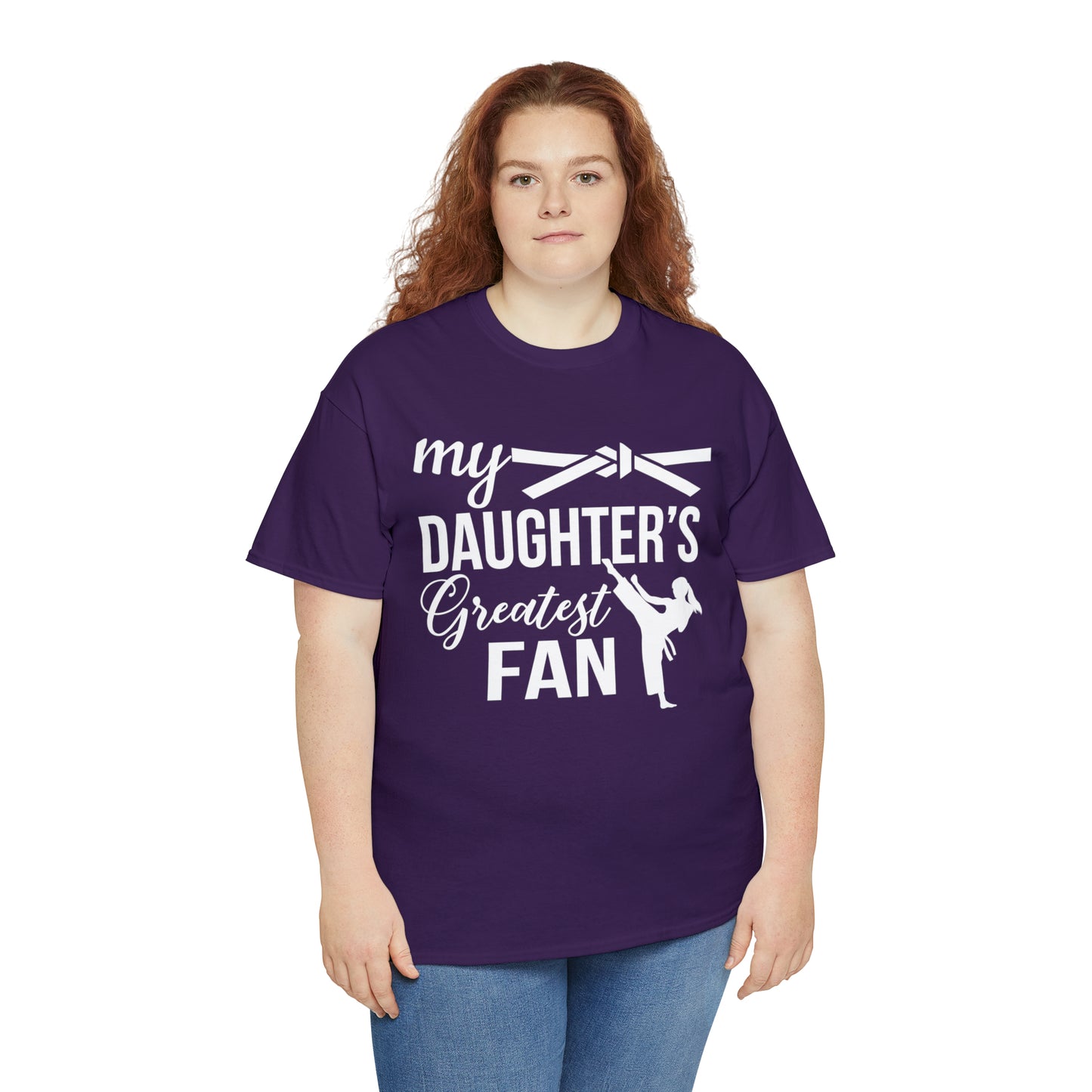 My Daughter's Greatest Fan! Shirt For Moms or Dads Heavy Cotton Tee