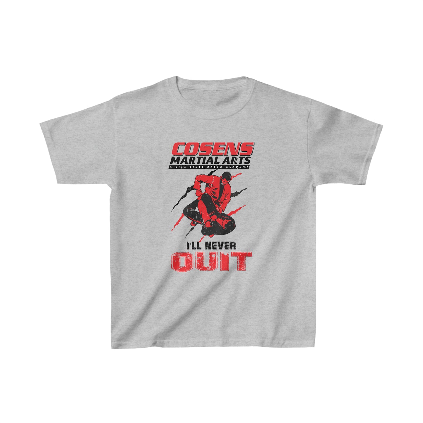 Kids "I'll Never Quit" Cosens Martial Arts Unisex Heavy Cotton Tee Kids Heavy Cotton™ Tee