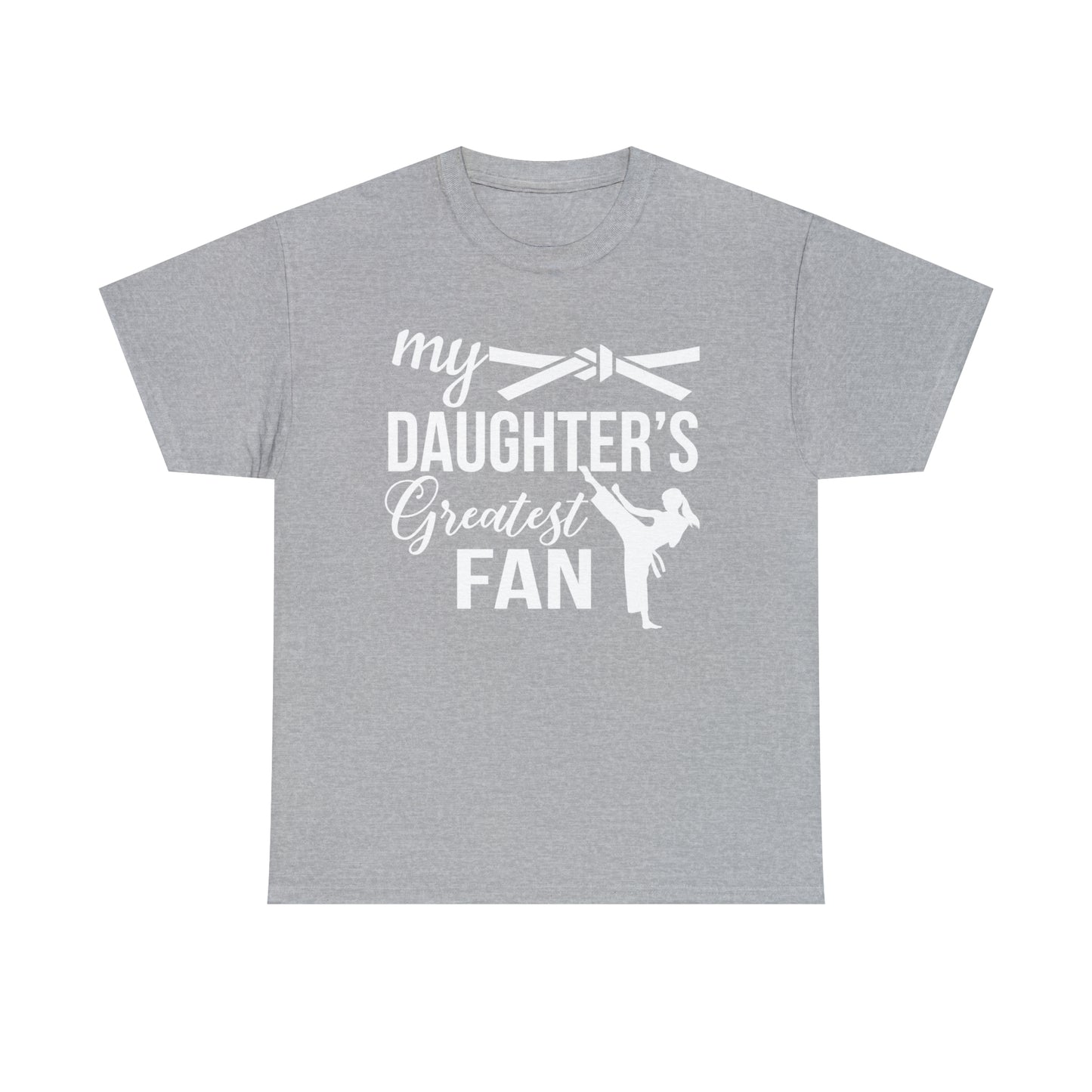 My Daughter's Greatest Fan! Shirt For Moms or Dads Heavy Cotton Tee