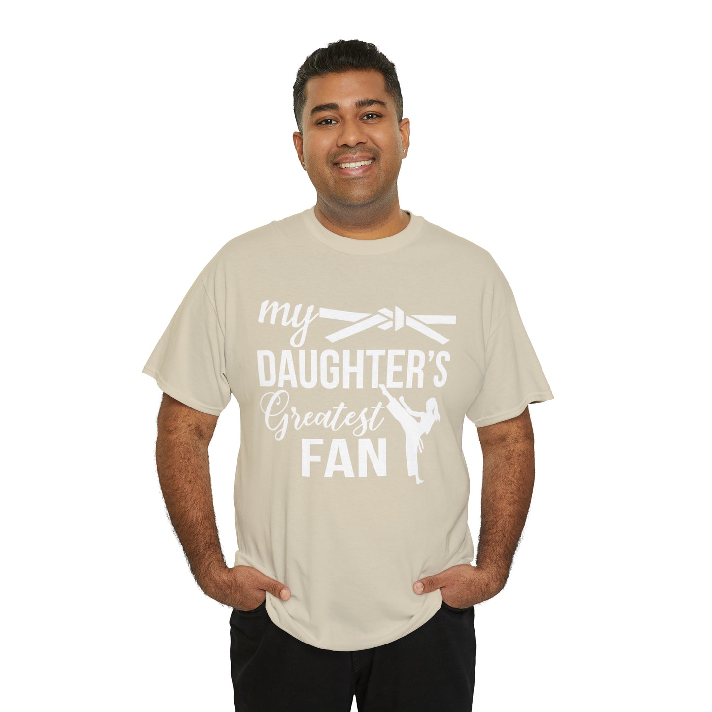 My Daughter's Greatest Fan! Shirt For Moms or Dads Heavy Cotton Tee