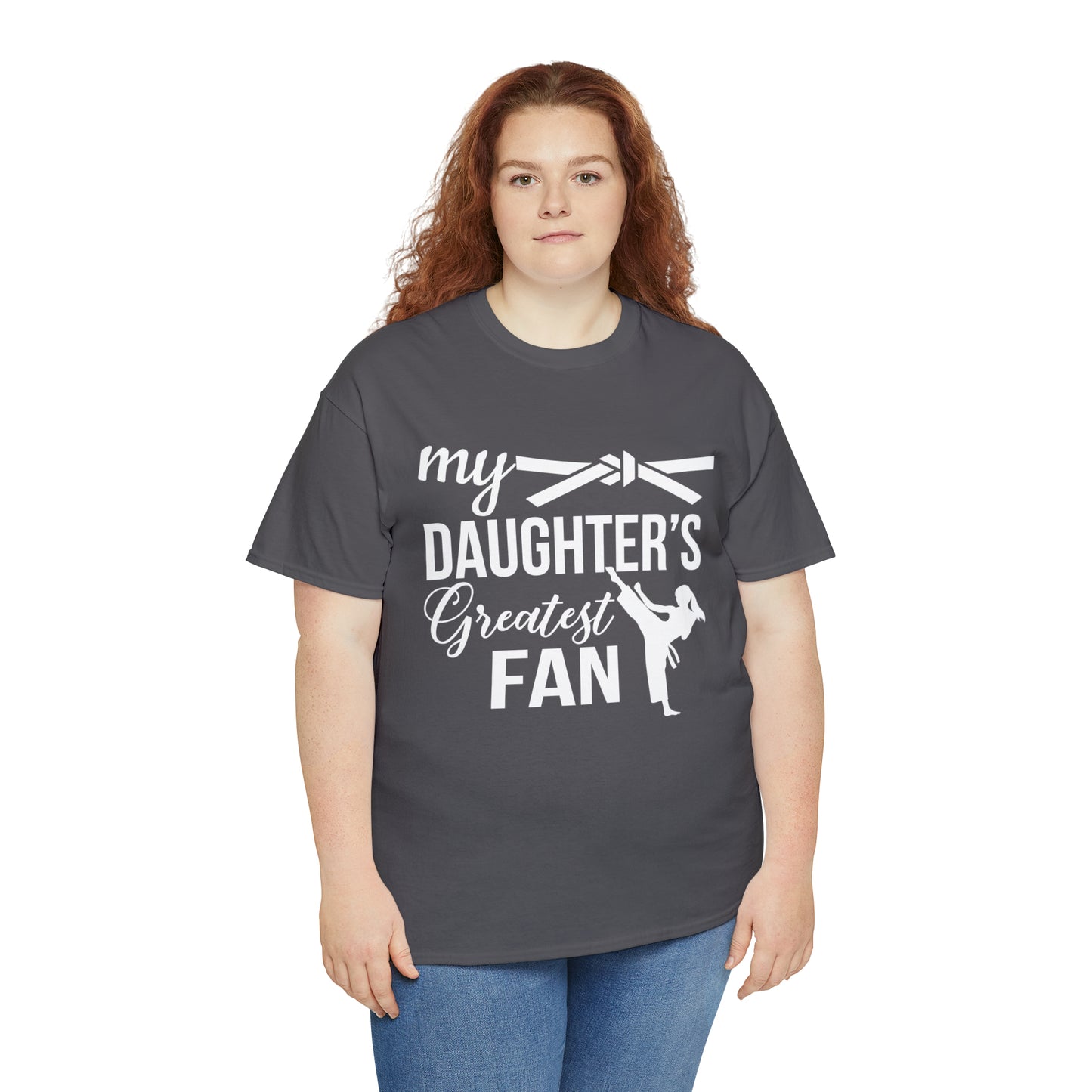 My Daughter's Greatest Fan! Shirt For Mom or Dad Heavy Cotton T-Shirt