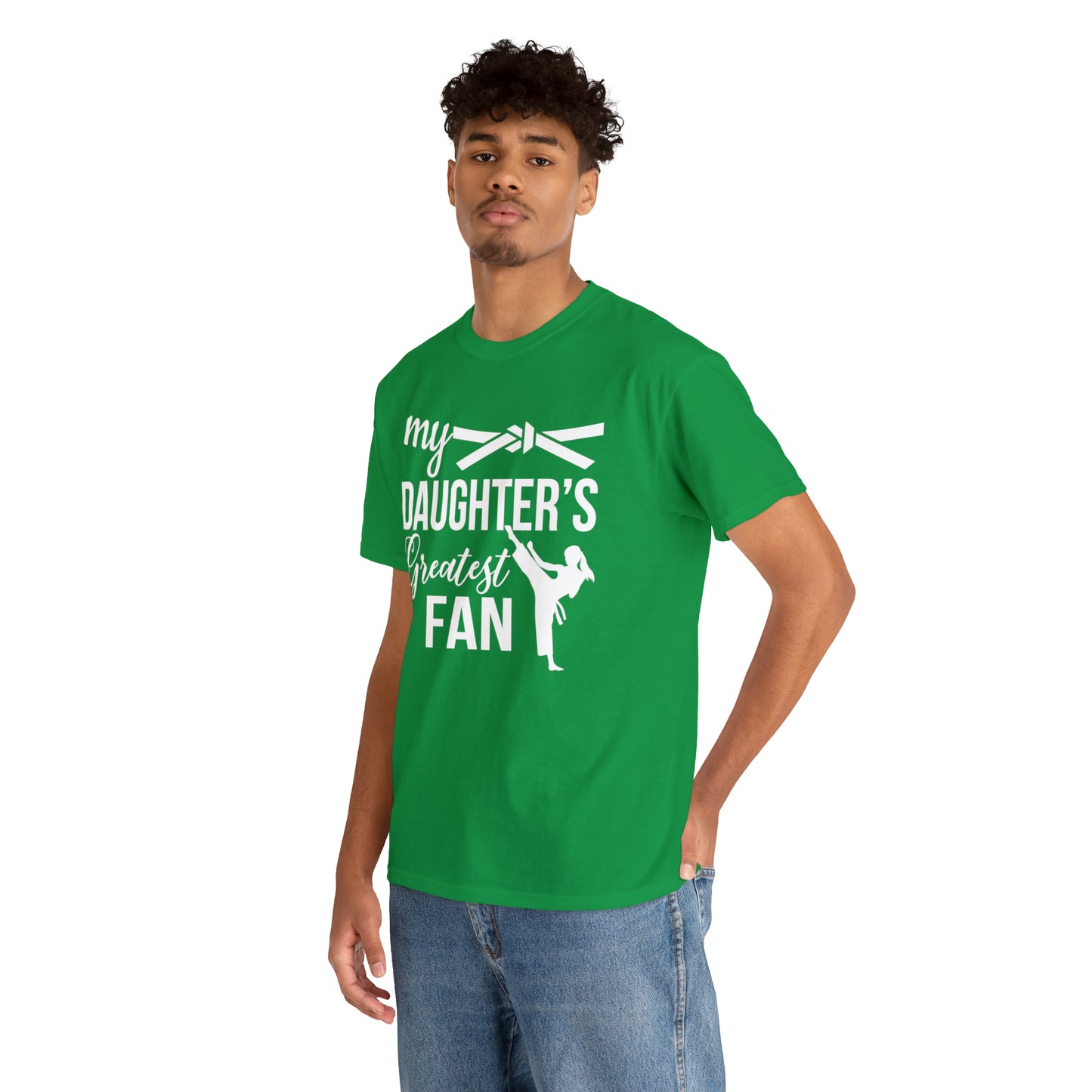 My Daughter's Greatest Fan! Shirt For Moms or Dads Heavy Cotton Tee