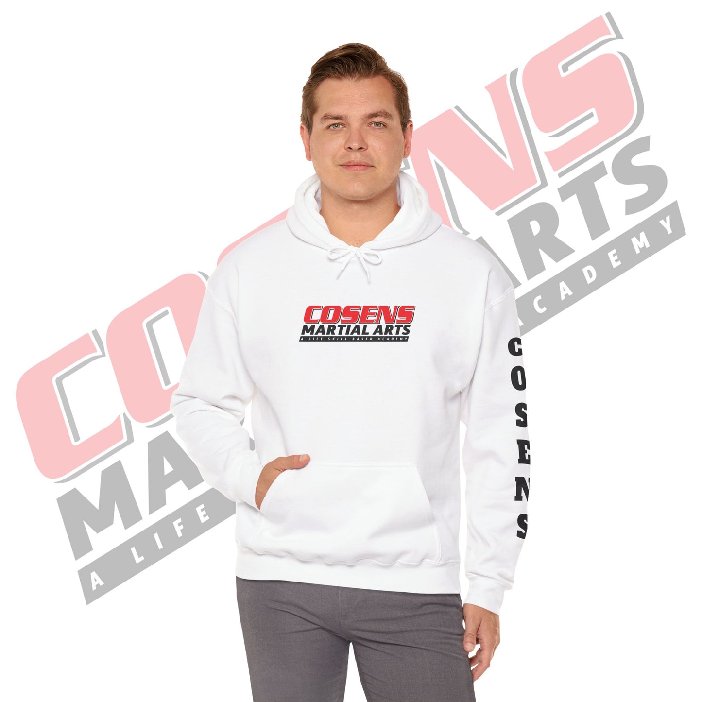 Adult Custom Pullover Hooded Sweatshirt (Name on Sleeve)